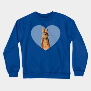 Cute bunny/rabbit eating clover Crewneck Sweatshirt